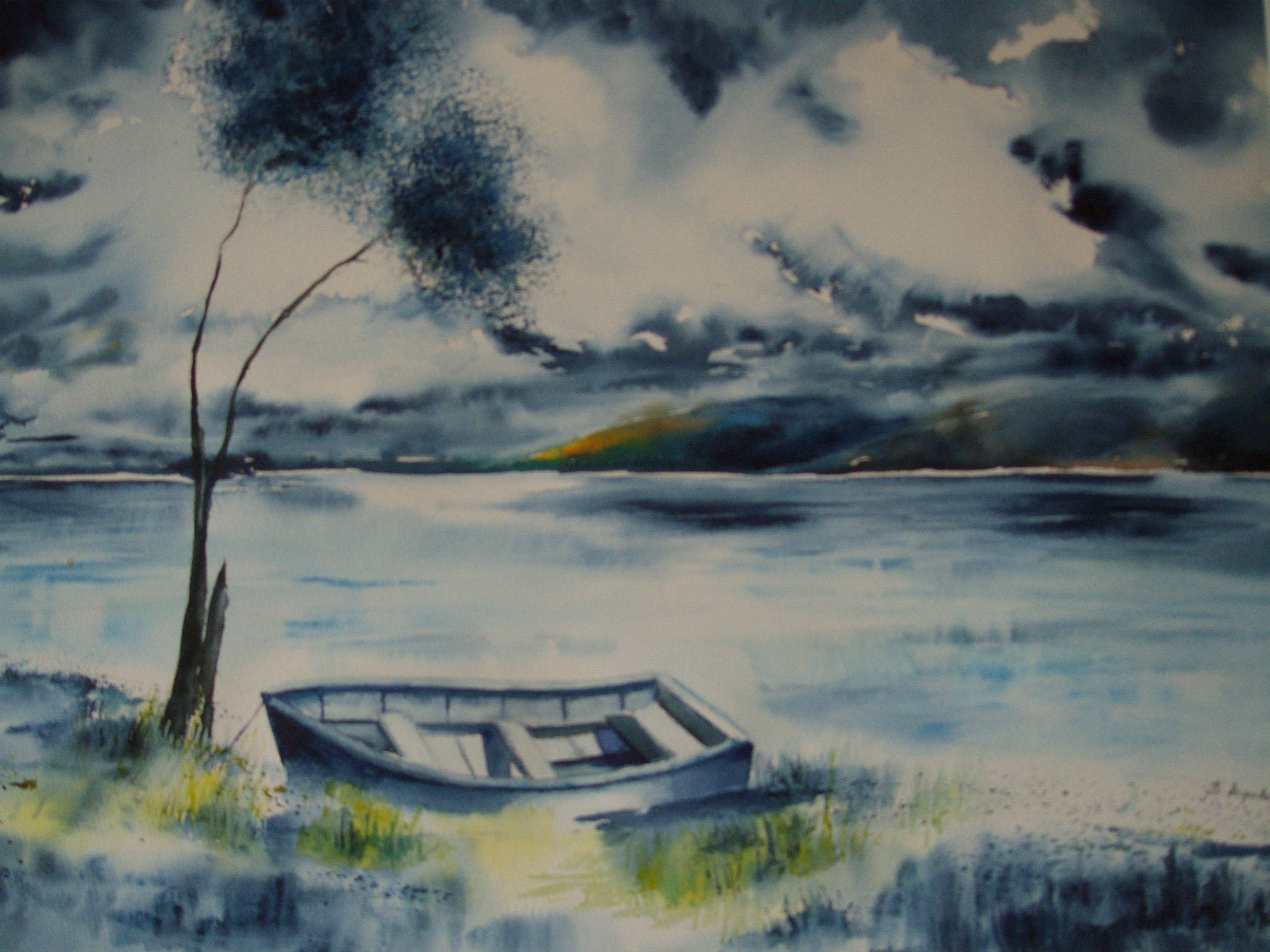 La barque sur le lac